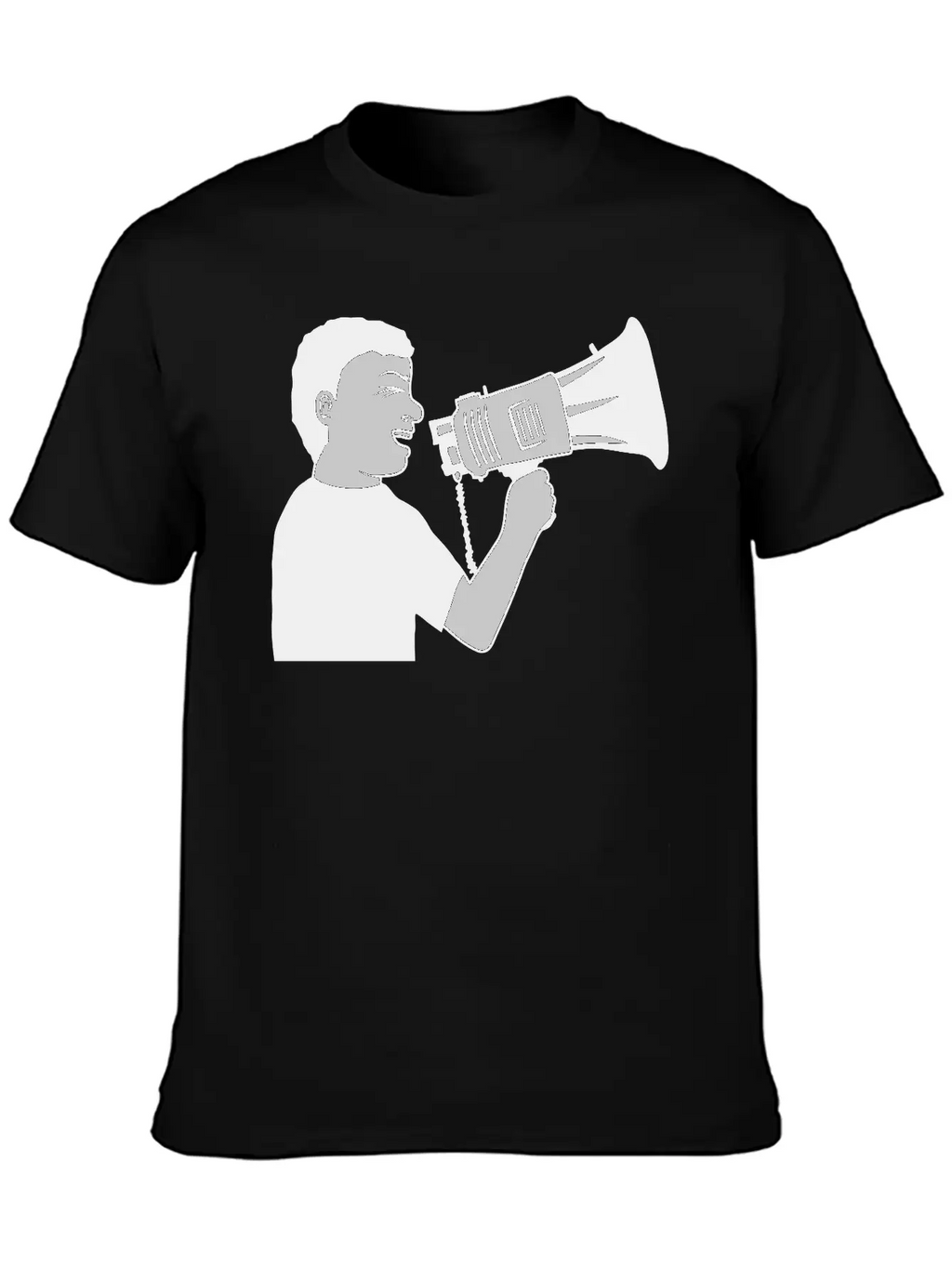 Demonstration Megaphone Propaganda Man Unisex Casual T-Shirt – Clean Design For Daily Comfort