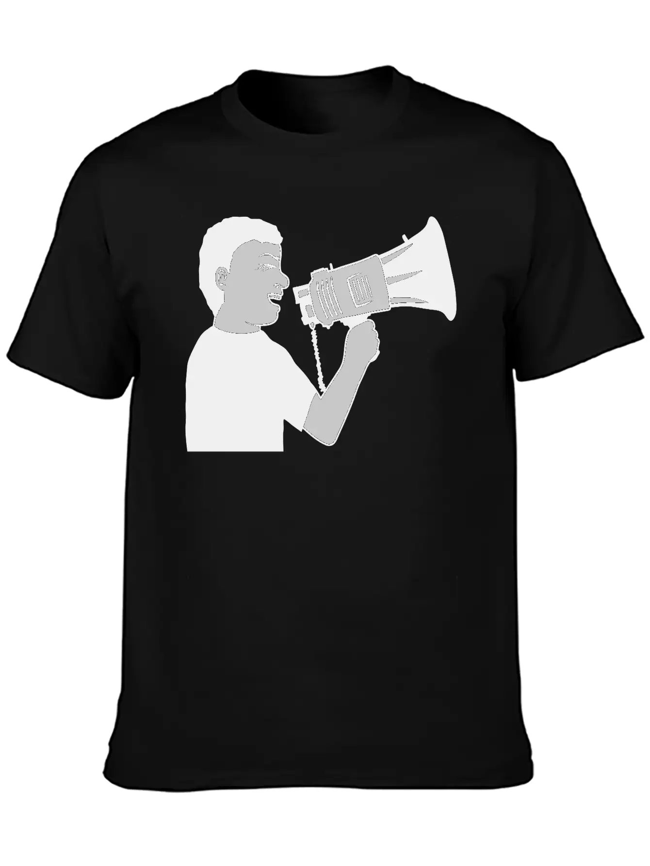 Demonstration Megaphone Propaganda Man Unisex Casual T-Shirt – Clean Design For Daily Comfort