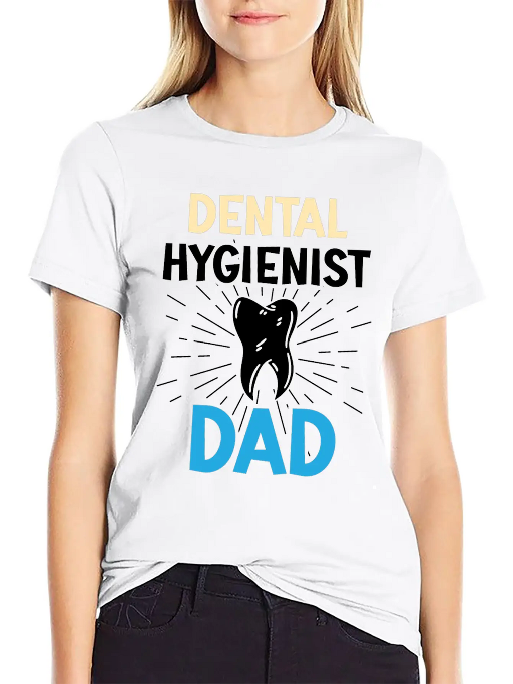 Dental Hygienist Dad Dentist Hygiene Team Clinic Casual Graphic T-Shirt – Simple And Comfortable Daily Wear