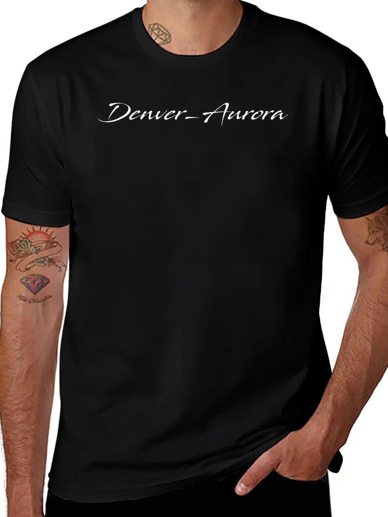 Denver-Aurora Unisex Short Sleeve Soft Cotton T-Shirt – Casual Everyday Wear