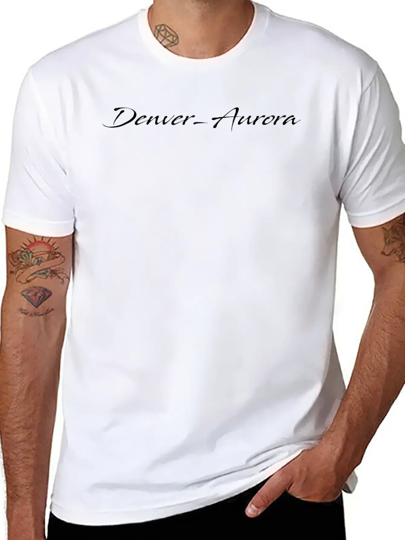 Denver-Aurora Unisex Short Sleeve Soft Cotton T-Shirt – Casual Everyday Wear