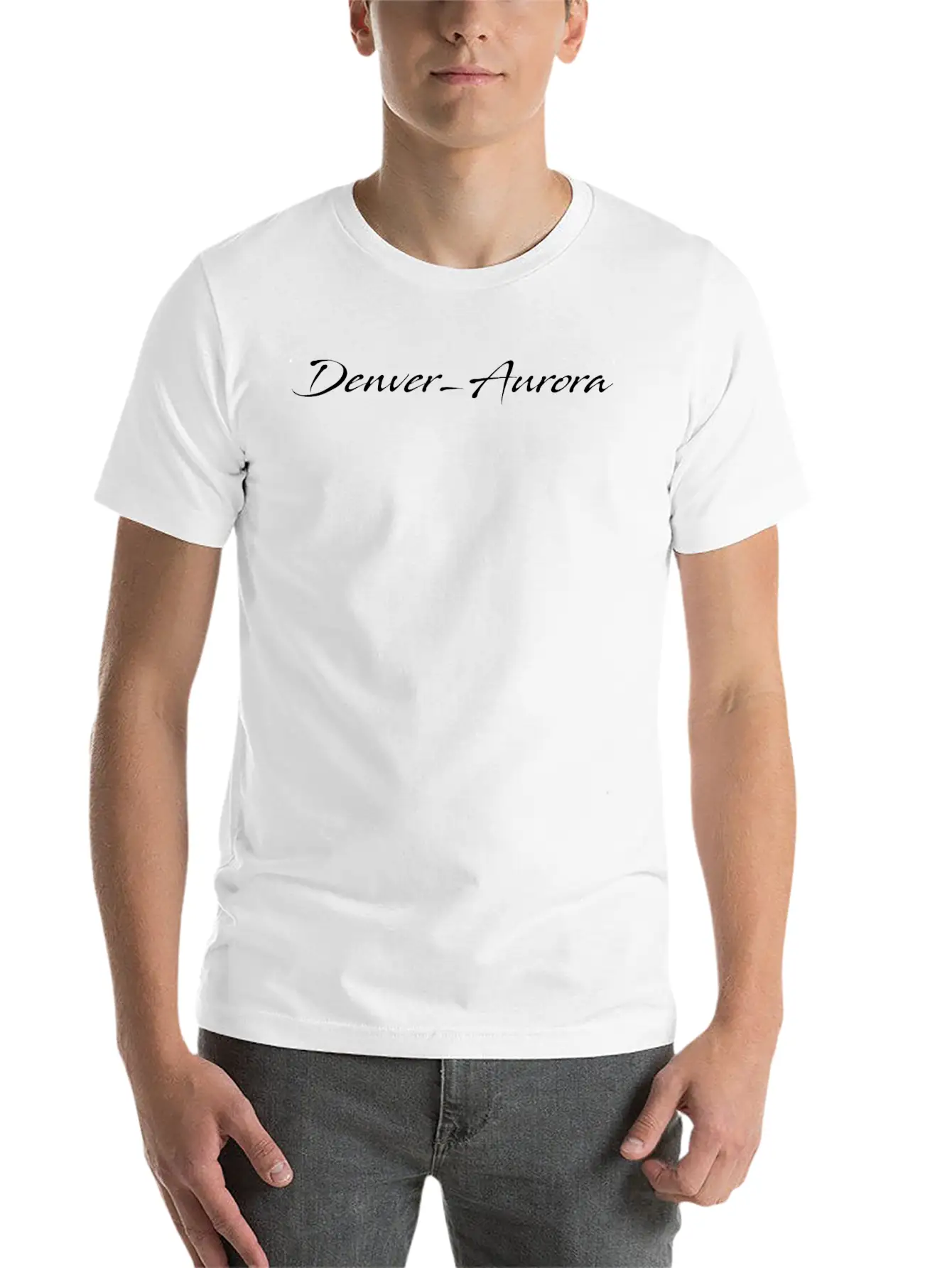 Denver-Aurora Unisex Short Sleeve Soft Cotton T-Shirt – Casual Everyday Wear