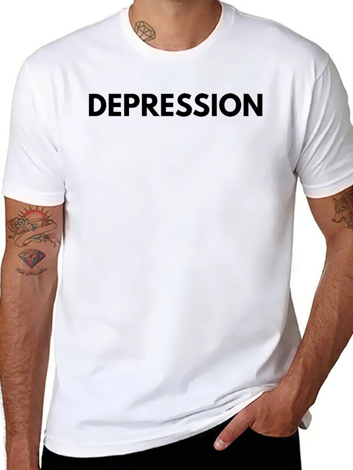 Depression Essential Cotton Tee For Daily Outfits – Unisex Style