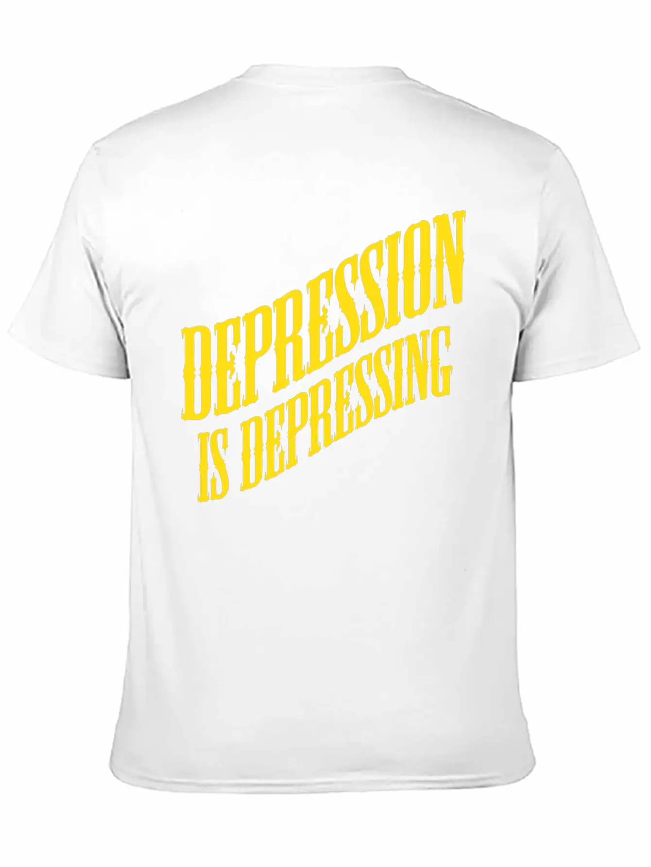 Depression Is Depressing Parody Joke Tee Unisex Short Sleeve Soft Cotton T-Shirt – Casual Everyday Wear