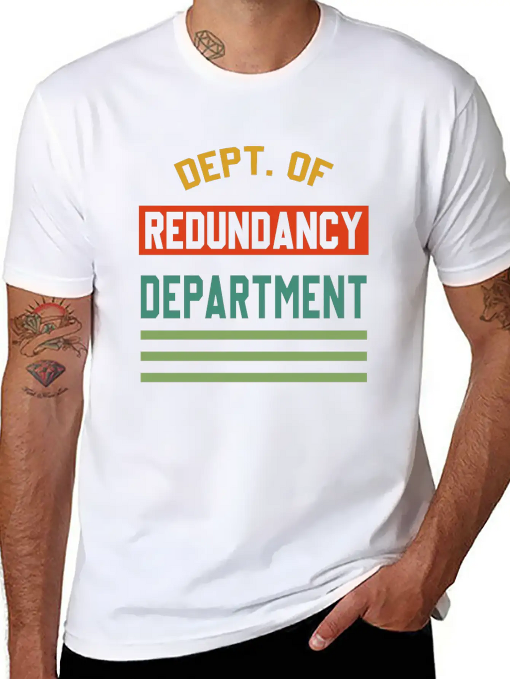Dept. Of Redundancy Department Quote Unisex Short Sleeve Soft Cotton T-Shirt – Casual Everyday Wear