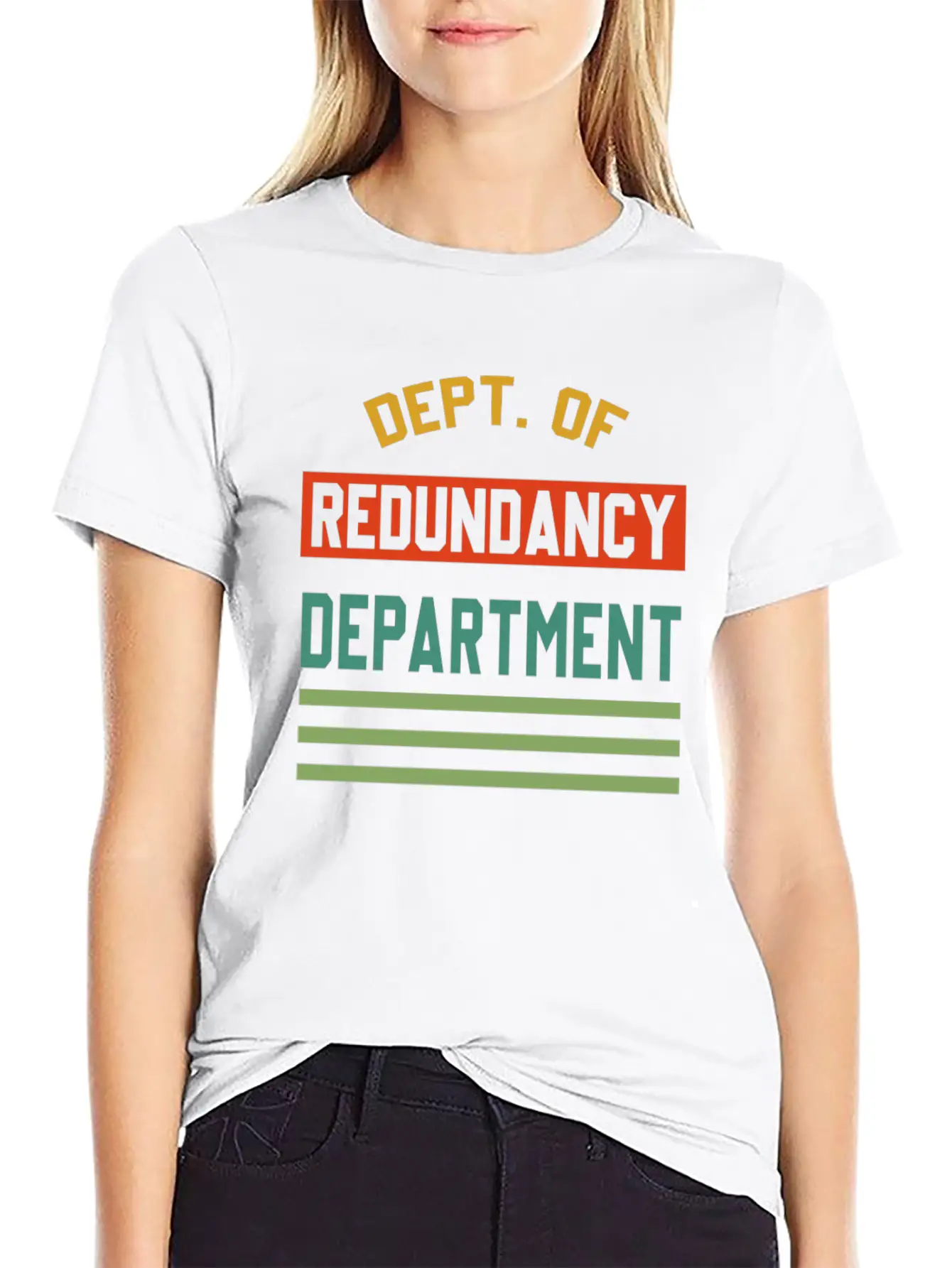 Dept. Of Redundancy Department Quote Unisex Short Sleeve Soft Cotton T-Shirt – Casual Everyday Wear