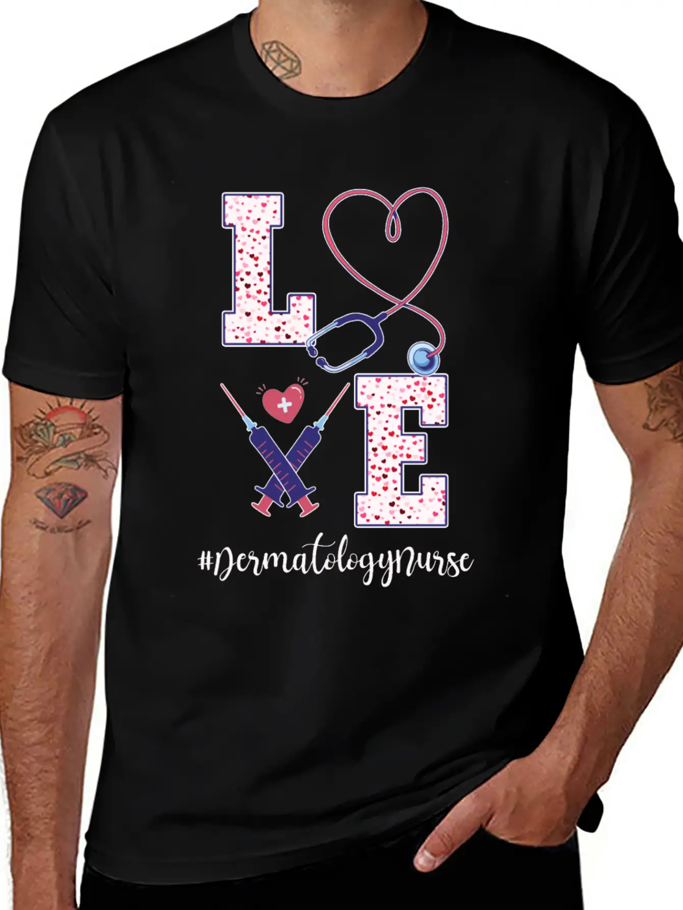 Dermatology Nurse Valentine's Day Unisex Casual T-Shirt – Clean Design For Daily Comfort
