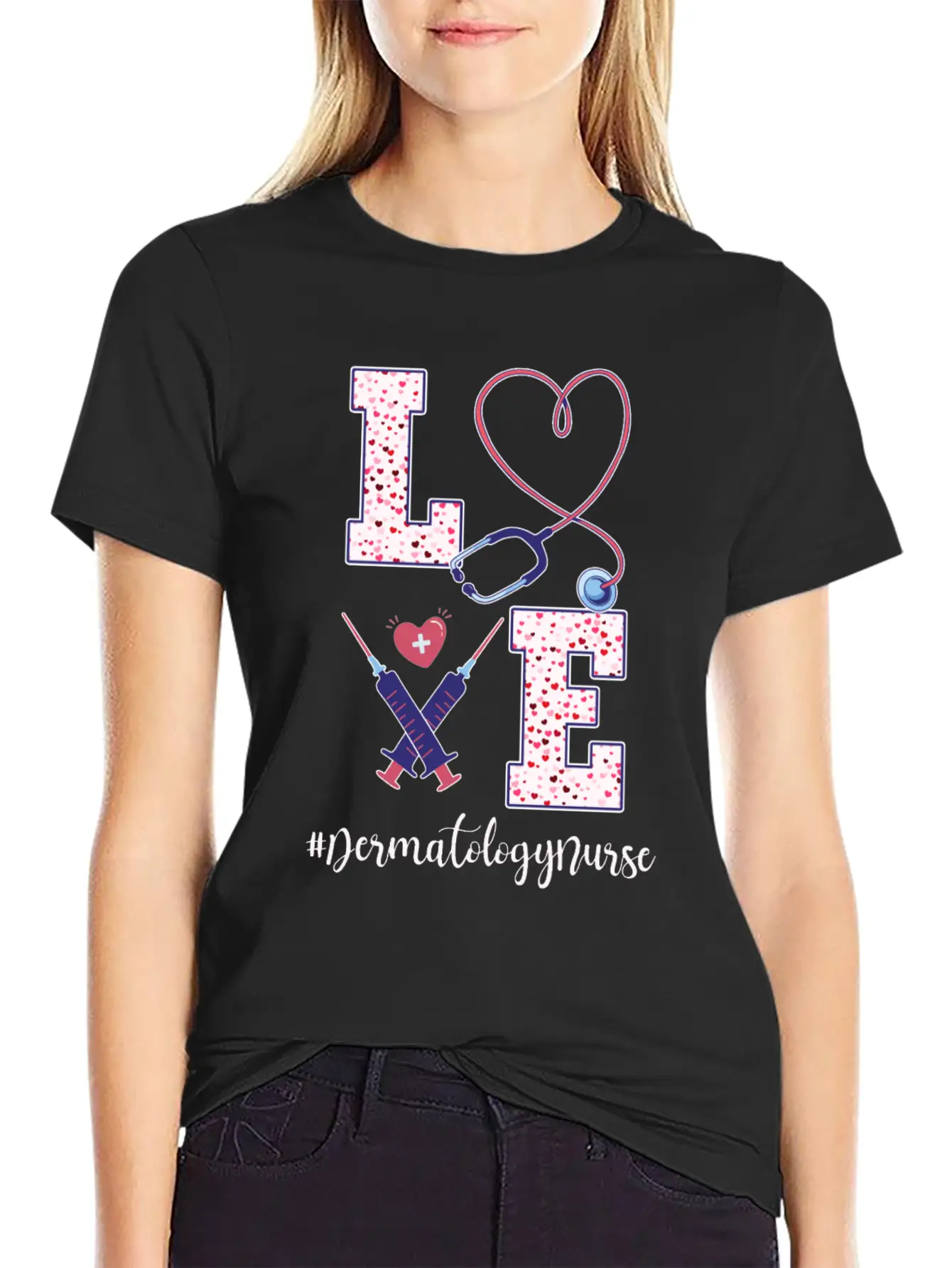 Dermatology Nurse Valentine's Day Unisex Casual T-Shirt – Clean Design For Daily Comfort