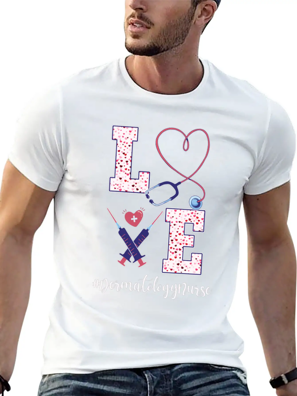 Dermatology Nurse Valentine's Day Unisex Casual T-Shirt – Clean Design For Daily Comfort