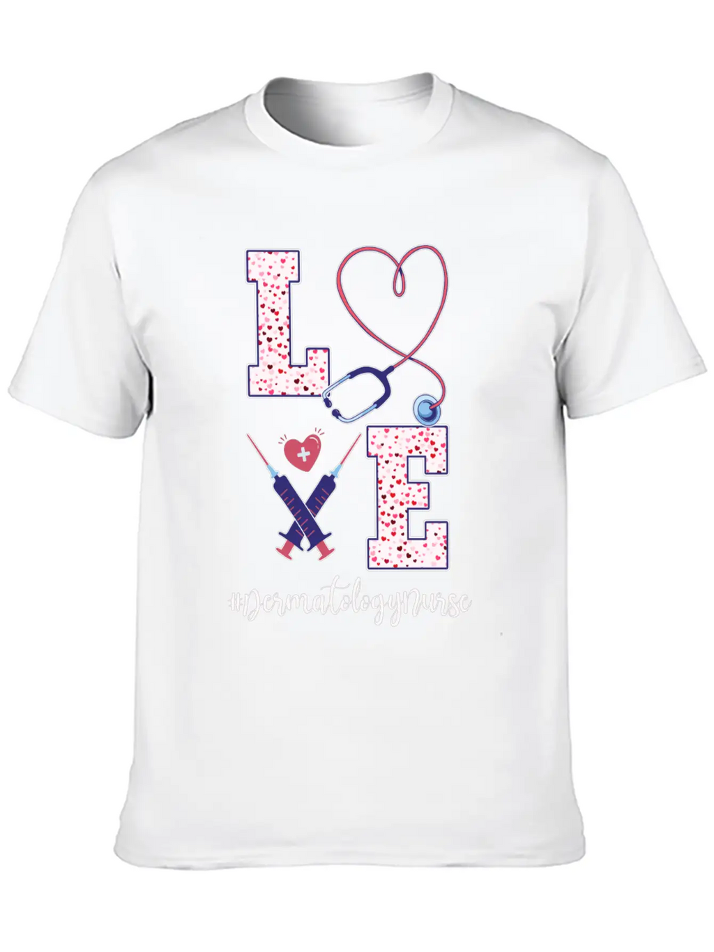 Dermatology Nurse Valentine's Day Unisex Casual T-Shirt – Clean Design For Daily Comfort