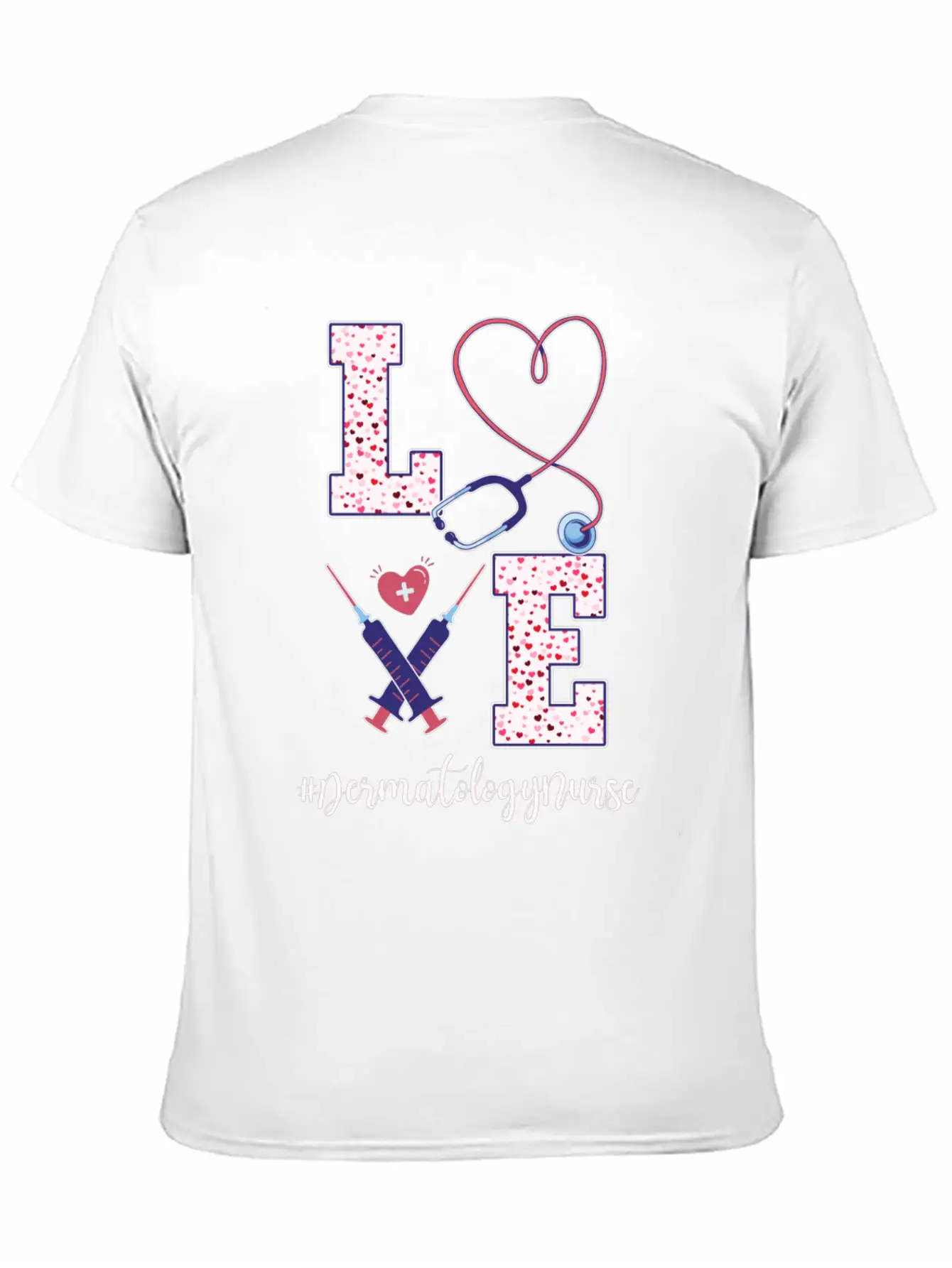 Dermatology Nurse Valentine's Day Unisex Casual T-Shirt – Clean Design For Daily Comfort