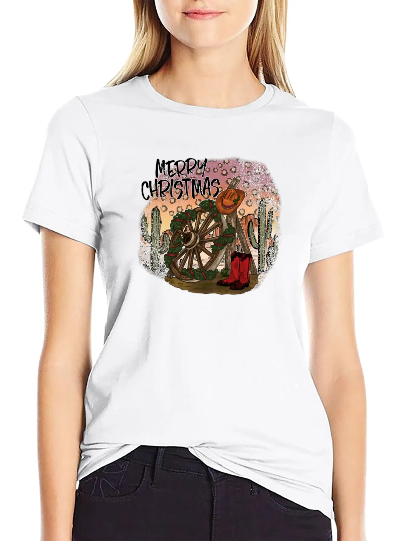 Desert Christmas Essential Cotton Tee For Daily Outfits – Unisex Style