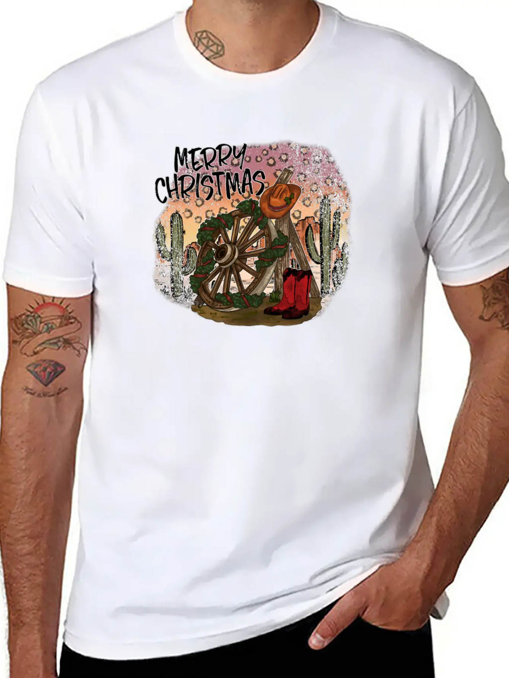 Desert Christmas Essential Cotton Tee For Daily Outfits – Unisex Style