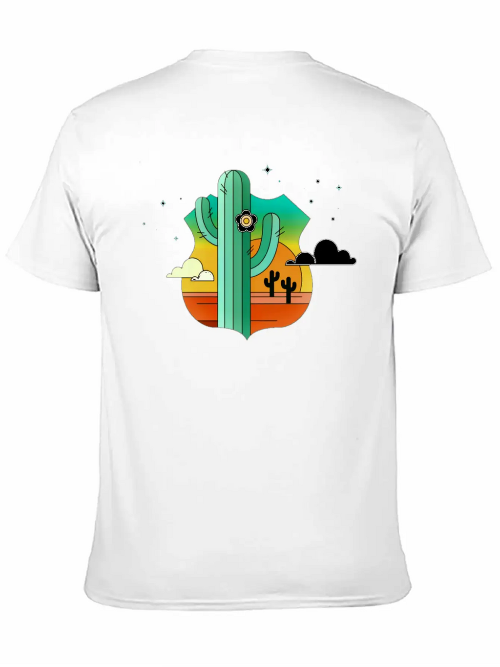 Desert Plant Logo Casual Graphic T-Shirt – Simple And Comfortable Daily Wear