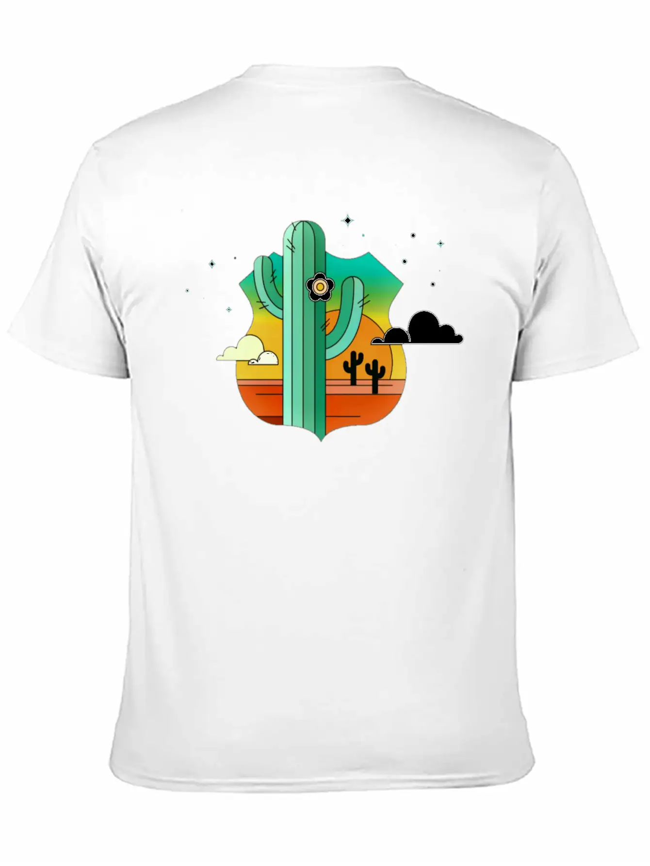 Desert Plant Logo Casual Graphic T-Shirt – Simple And Comfortable Daily Wear