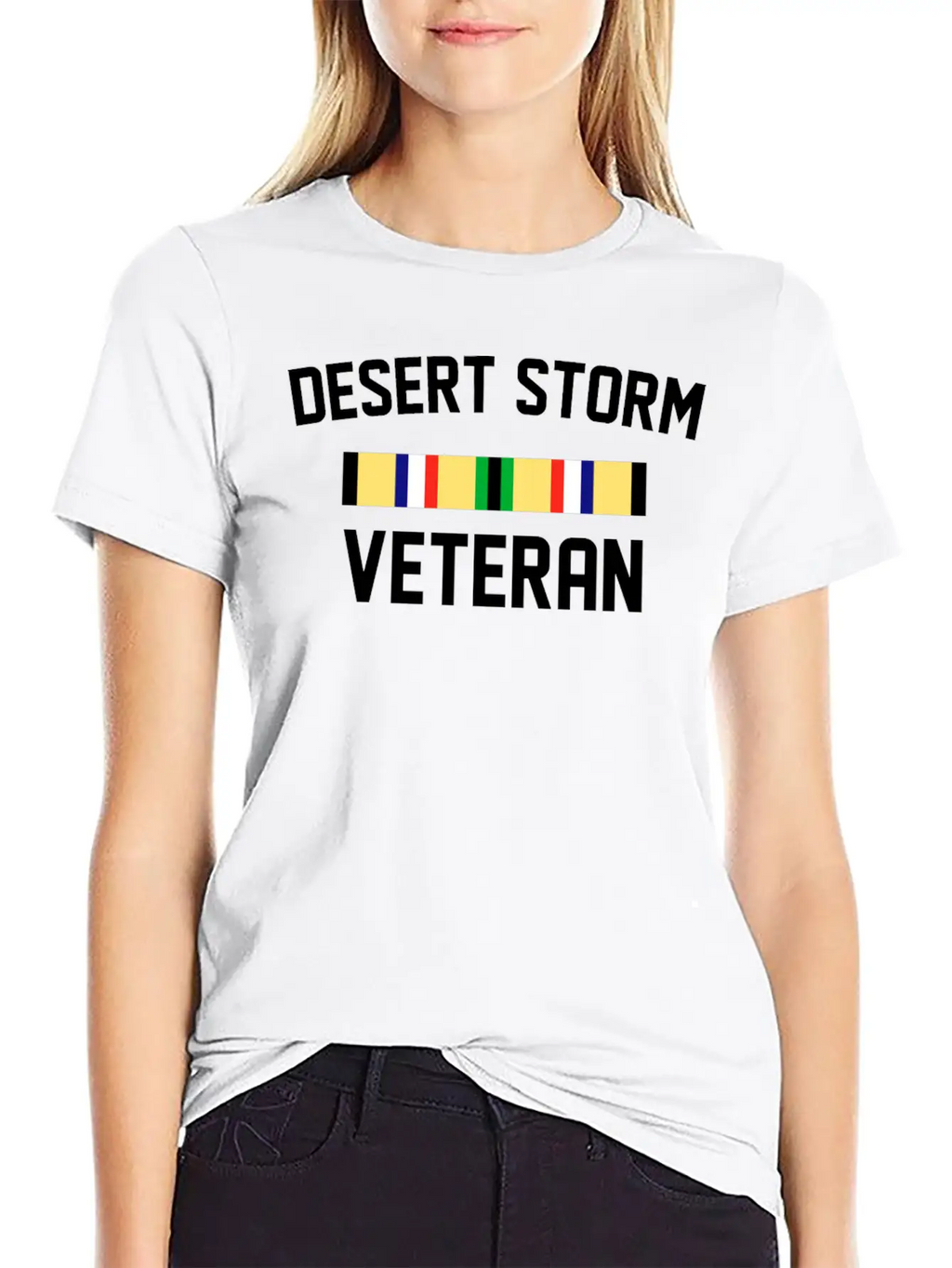 DESERT STORM VETERAN Unisex Short Sleeve Soft Cotton T-Shirt – Casual Everyday Wear