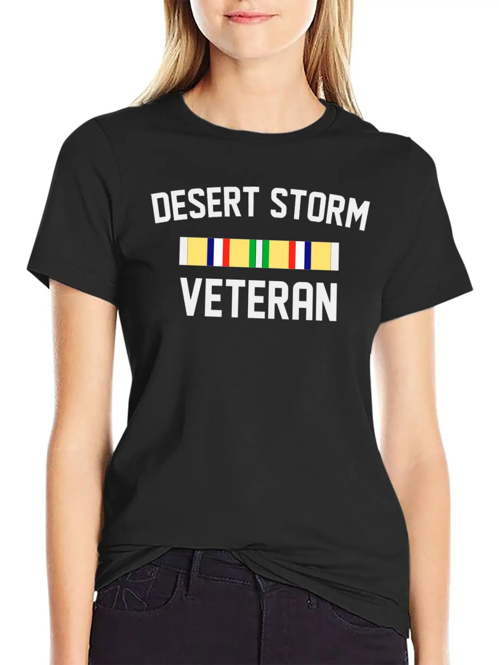 DESERT STORM VETERAN Unisex Short Sleeve Soft Cotton T-Shirt – Casual Everyday Wear