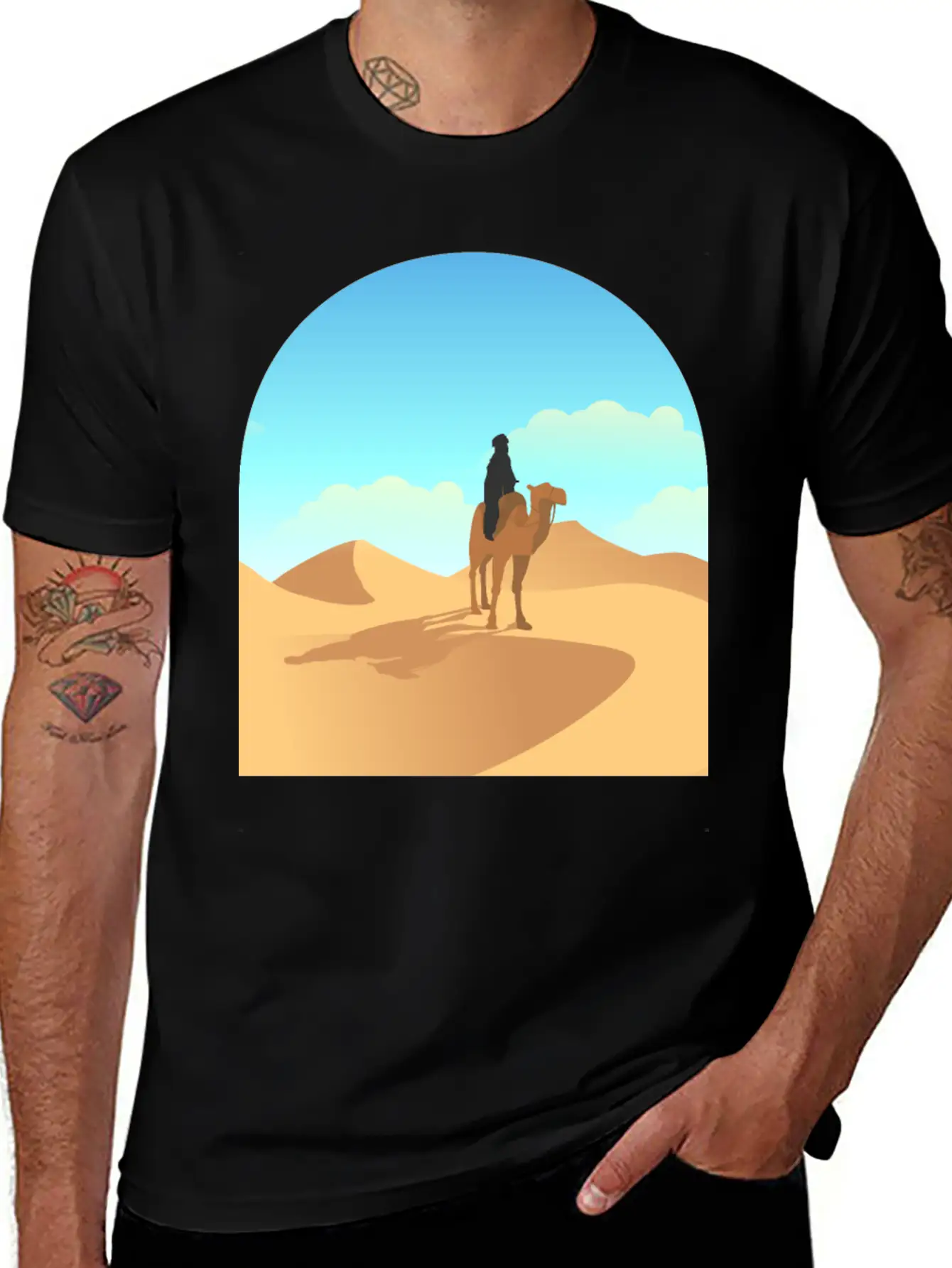 Desert Unisex Short Sleeve Soft Cotton T-Shirt – Casual Everyday Wear