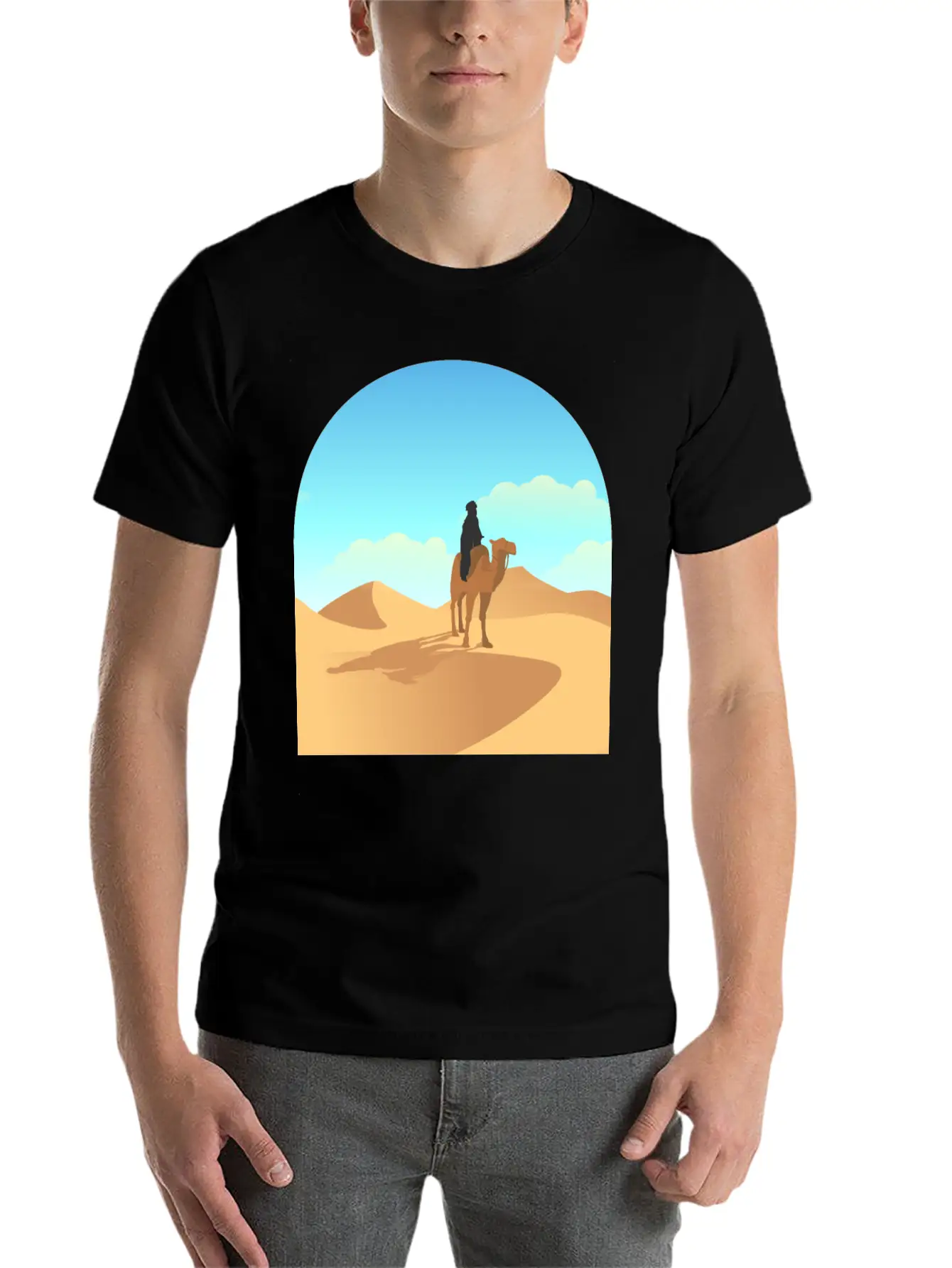 Desert Unisex Short Sleeve Soft Cotton T-Shirt – Casual Everyday Wear