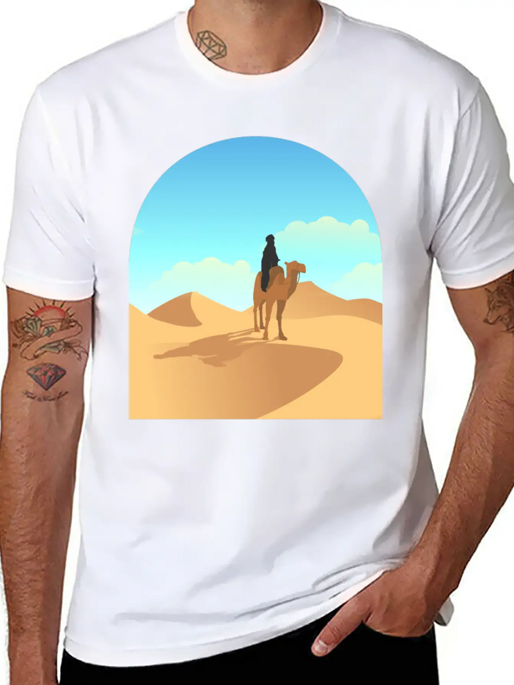 Desert Unisex Short Sleeve Soft Cotton T-Shirt – Casual Everyday Wear