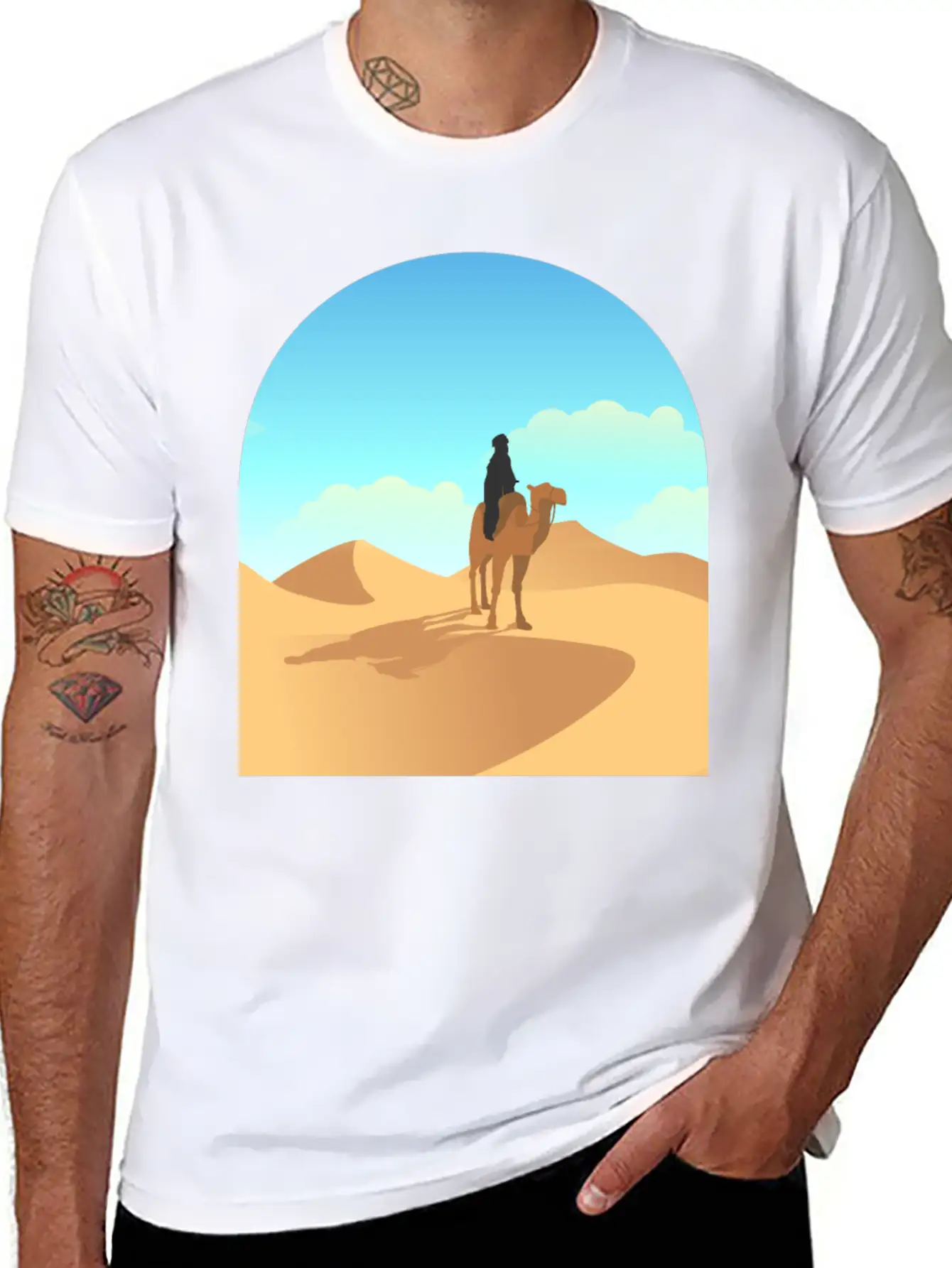 Desert Unisex Short Sleeve Soft Cotton T-Shirt – Casual Everyday Wear