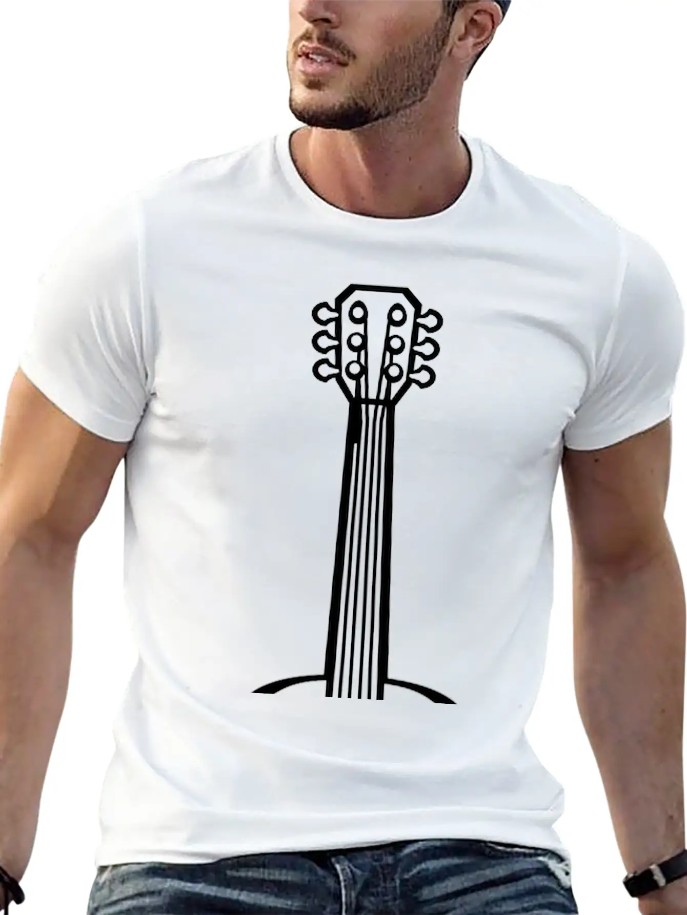 Design Guitarist Guitar Play Essential Cotton Tee For Daily Outfits – Unisex Style