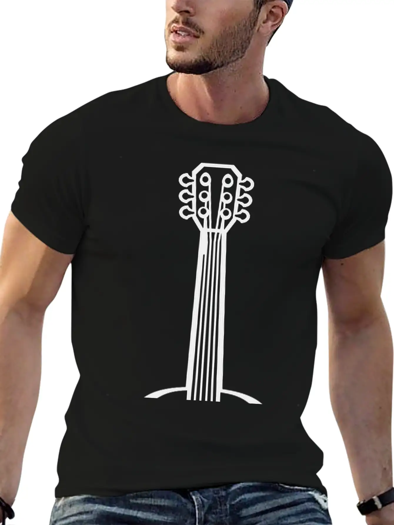 Design Guitarist Guitar Play Essential Cotton Tee For Daily Outfits – Unisex Style