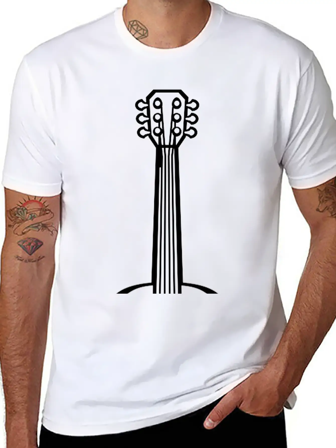 Design Guitarist Guitar Play Essential Cotton Tee For Daily Outfits – Unisex Style