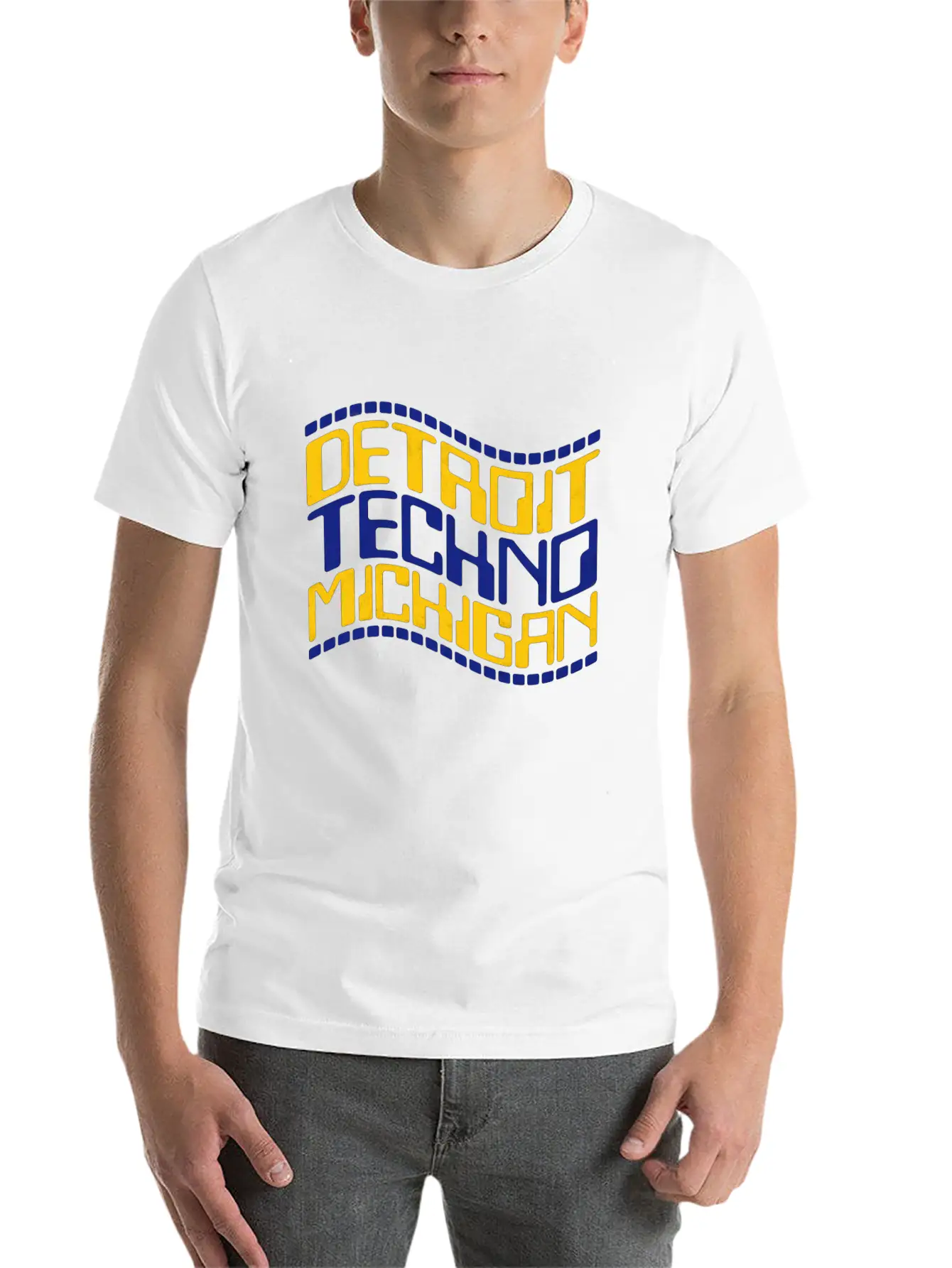 Detroit Techno Michigan Wave Stylish Everyday T-Shirt – Unisex Basic Cotton Tee