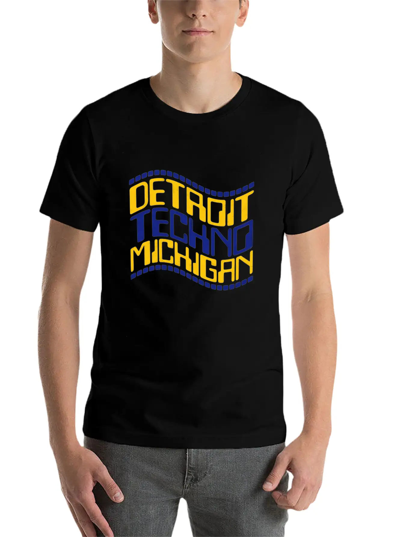 Detroit Techno Michigan Wave Stylish Everyday T-Shirt – Unisex Basic Cotton Tee