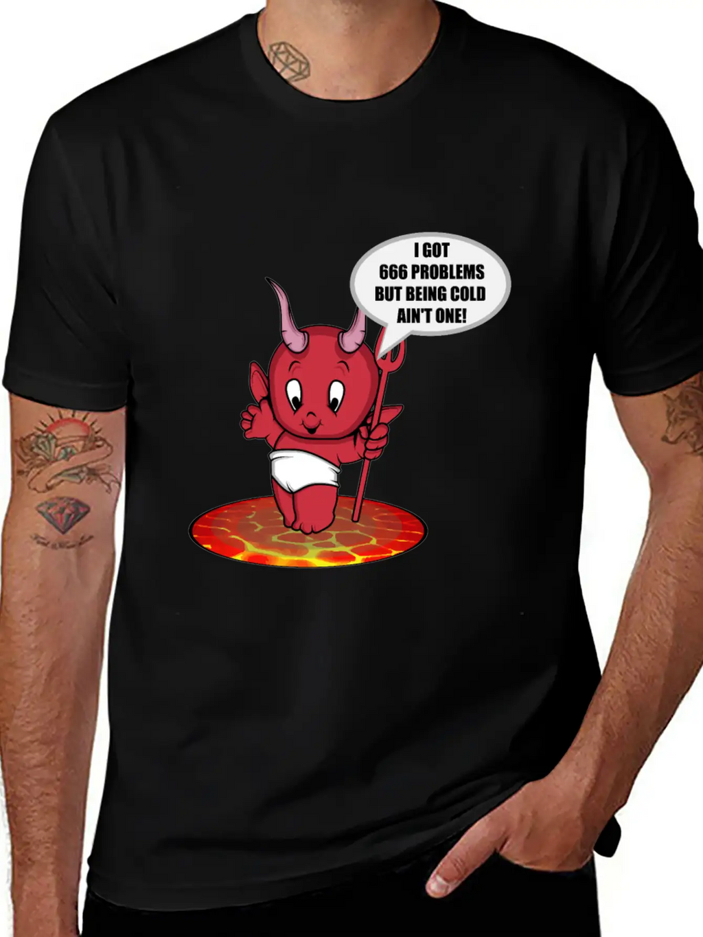 Devil Hell Satanist Lava Joke Cold 666 Gift Unisex Casual T-Shirt – Clean Design For Daily Comfort
