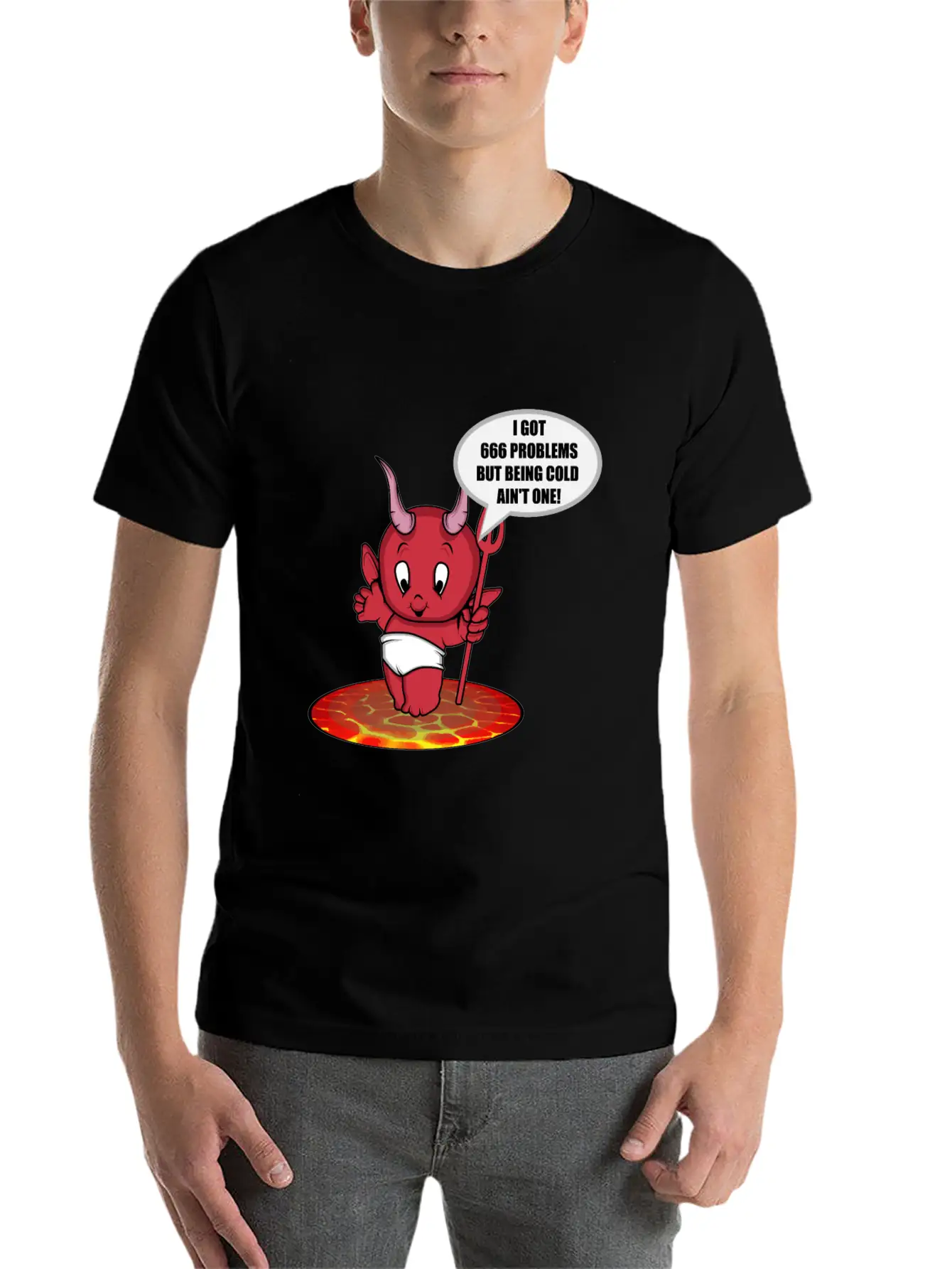 Devil Hell Satanist Lava Joke Cold 666 Gift Unisex Casual T-Shirt – Clean Design For Daily Comfort