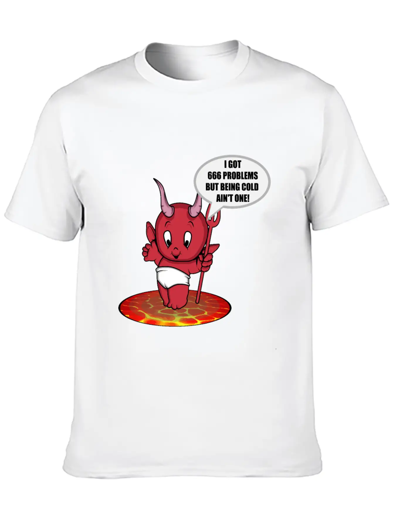 Devil Hell Satanist Lava Joke Cold 666 Gift Unisex Casual T-Shirt – Clean Design For Daily Comfort