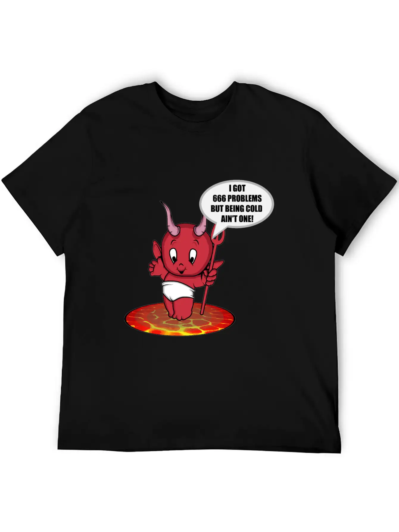 Devil Hell Satanist Lava Joke Cold 666 Gift Unisex Casual T-Shirt – Clean Design For Daily Comfort