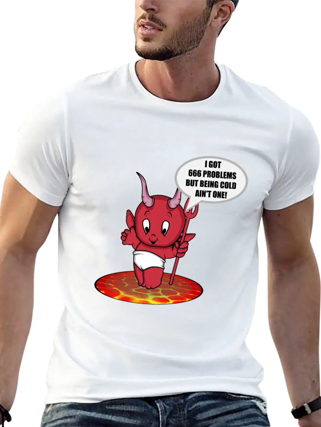 Devil Hell Satanist Lava Joke Cold 666 Gift Unisex Casual T-Shirt – Clean Design For Daily Comfort