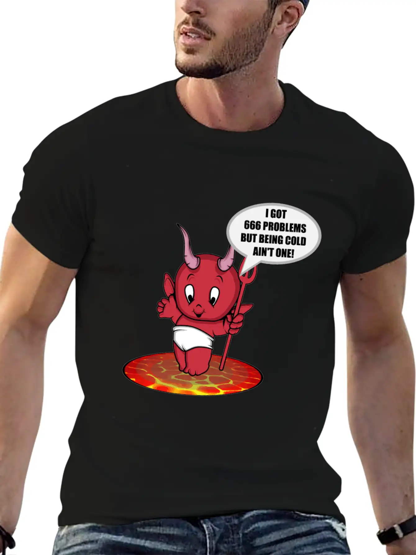 Devil Hell Satanist Lava Joke Cold 666 Gift Unisex Casual T-Shirt – Clean Design For Daily Comfort