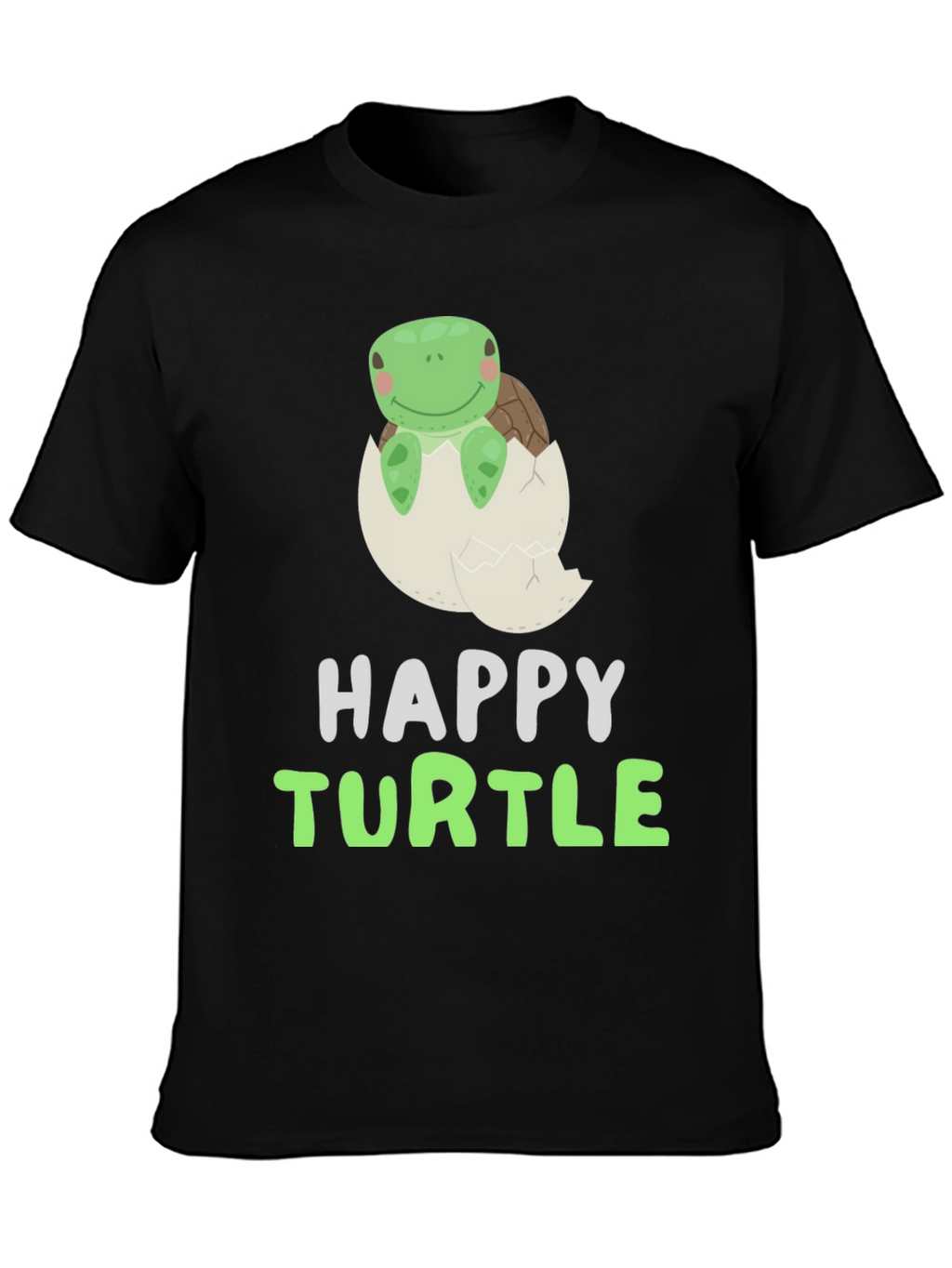 Happy Turtle Tee - Cute Animal Graphic T-Shirt