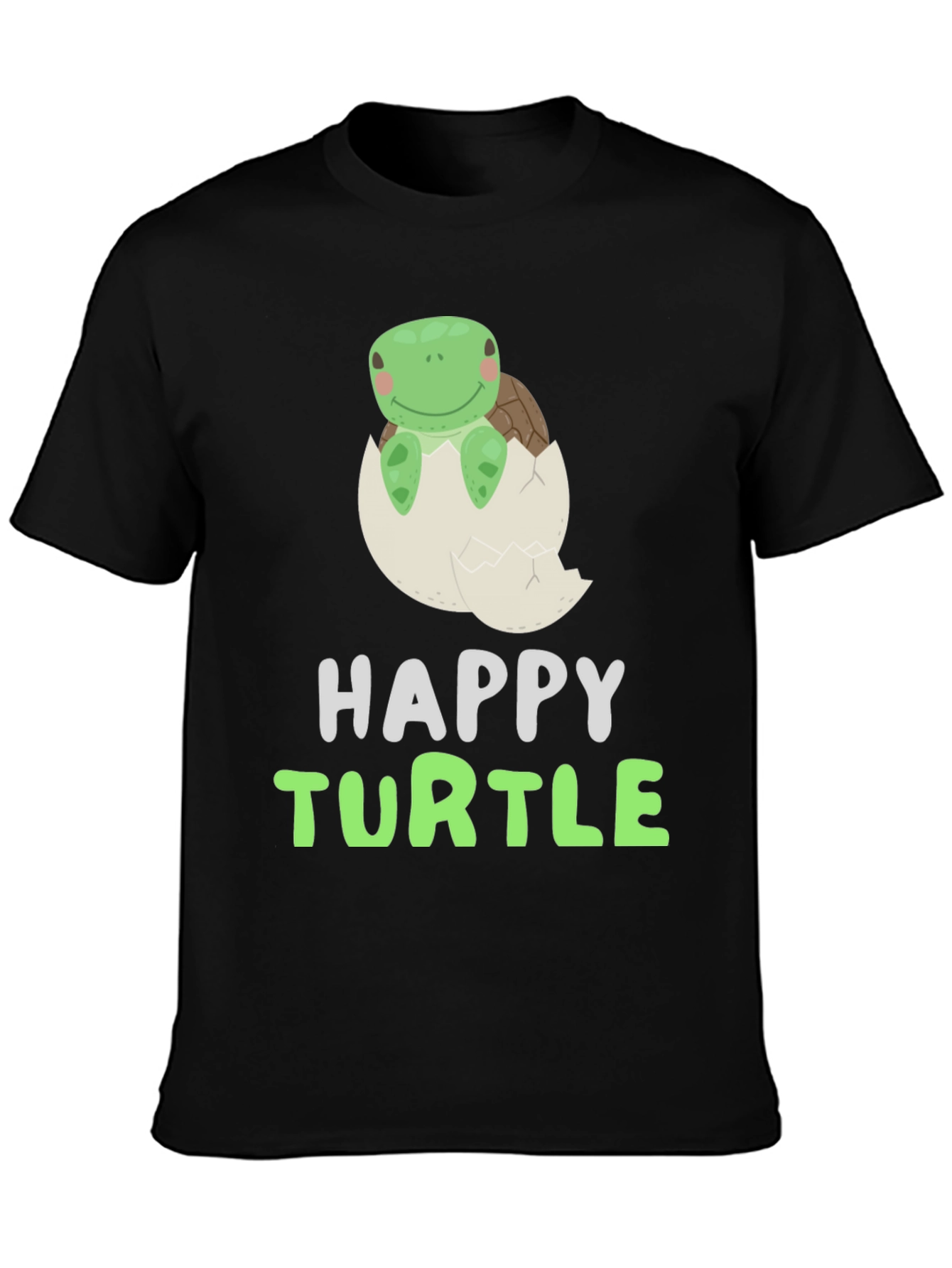 Happy Turtle Tee - Cute Animal Graphic T-Shirt