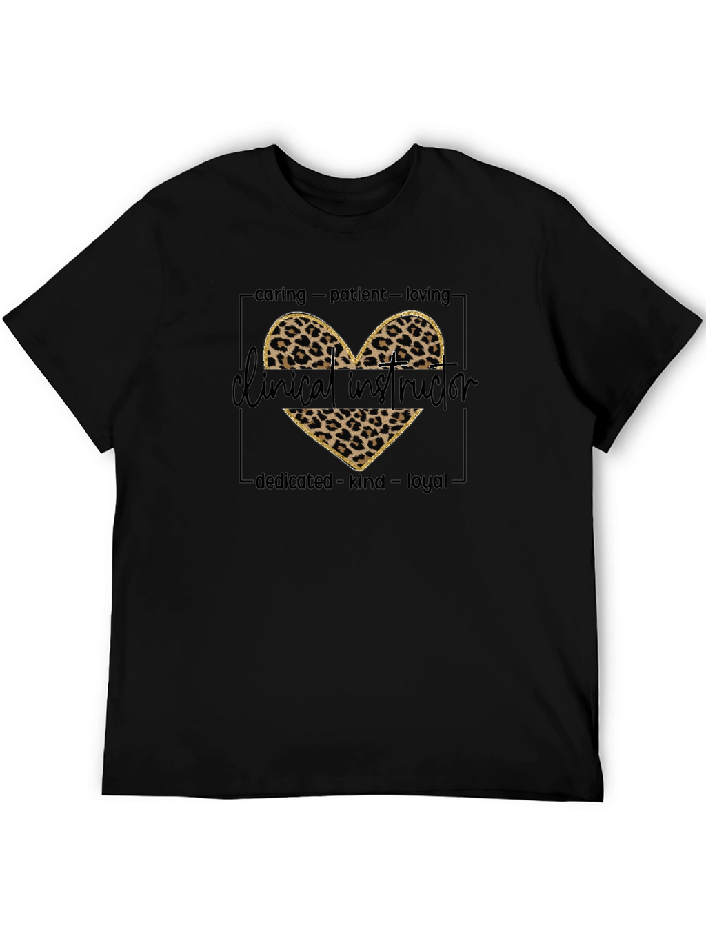 Clinical Instructor Leopard Heart T-Shirt