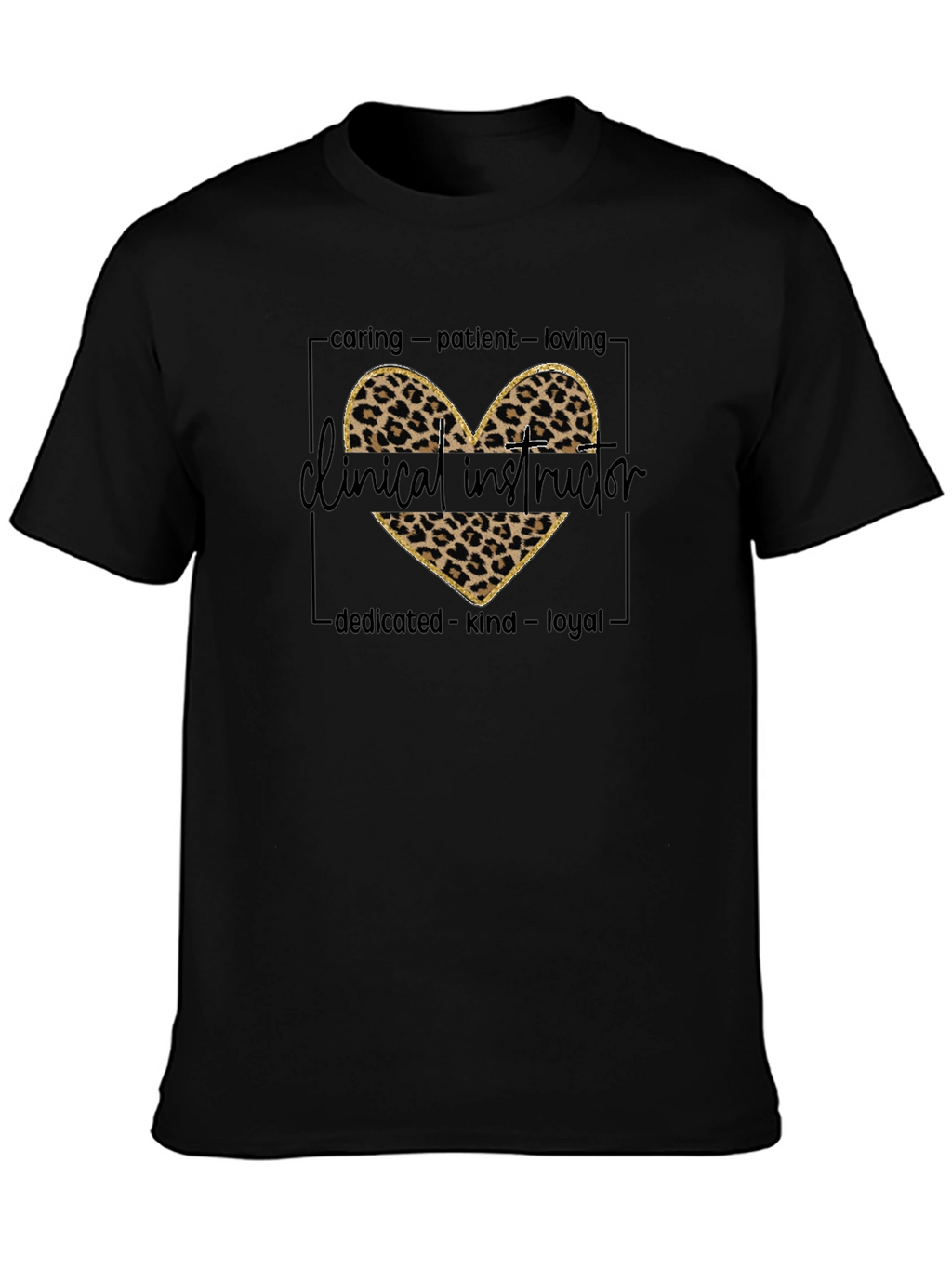 Clinical Instructor Leopard Heart T-Shirt