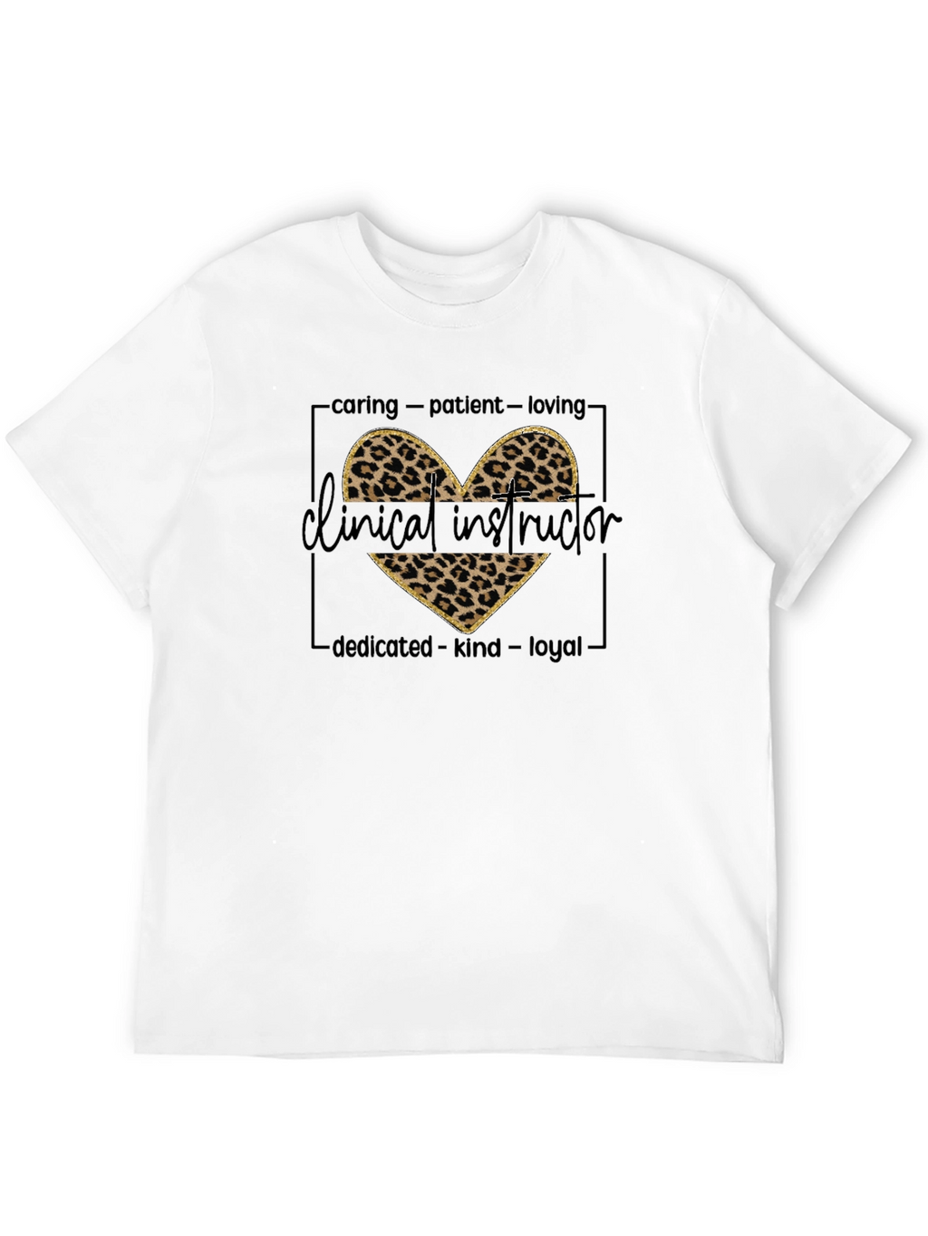 Clinical Instructor Leopard Heart T-Shirt