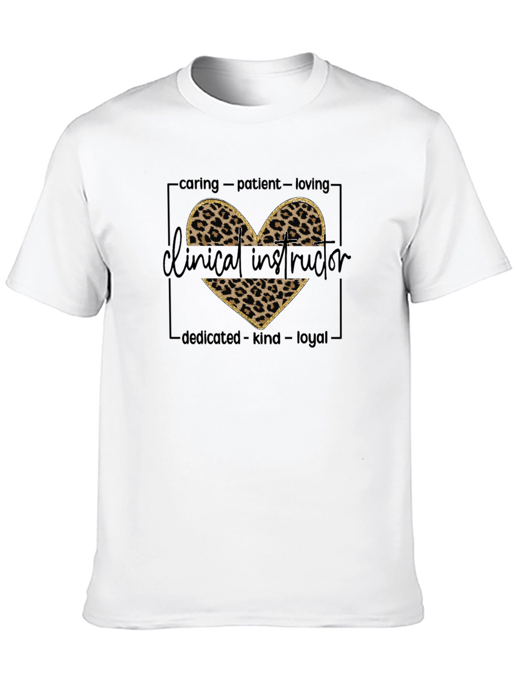 Clinical Instructor Leopard Heart T-Shirt