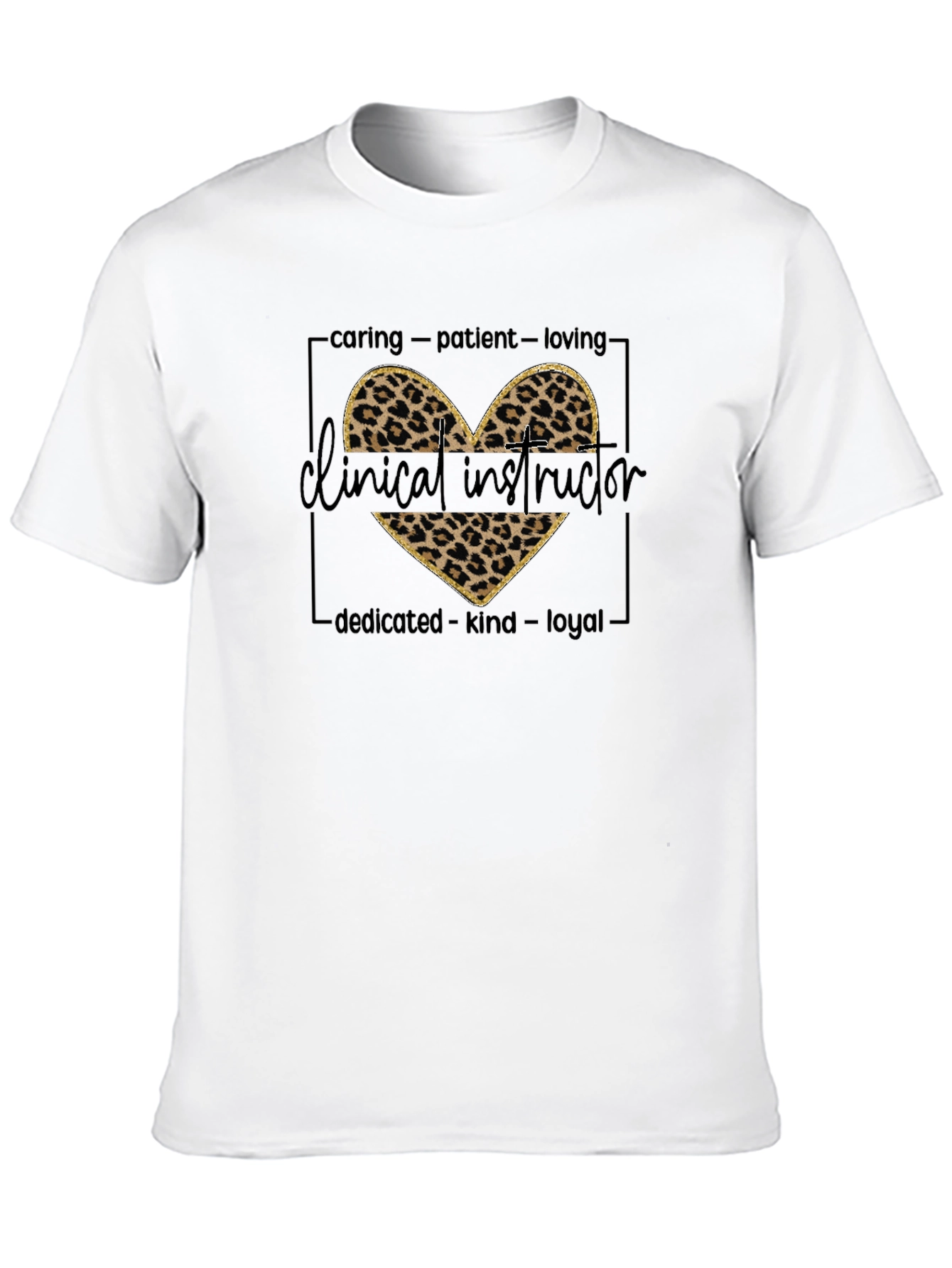 Clinical Instructor Leopard Heart T-Shirt