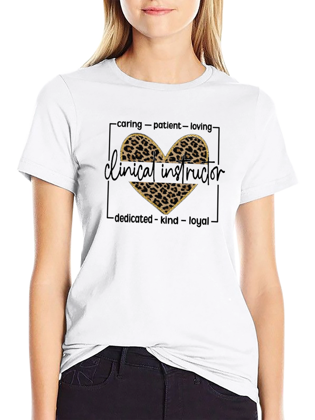 Clinical Instructor Leopard Heart T-Shirt