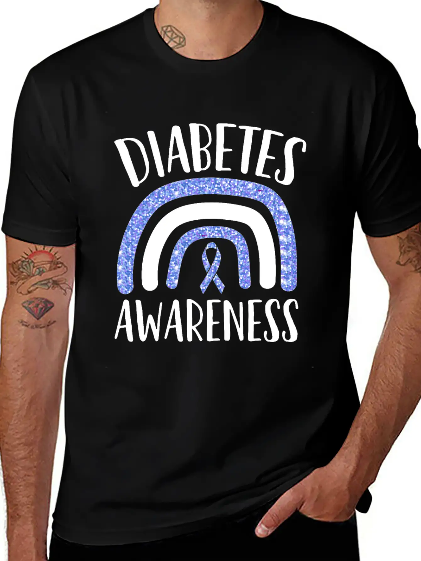 Diabetes Awareness Diabetes Insulin Awareness Mont Stylish Everyday T-Shirt – Unisex Basic Cotton Tee