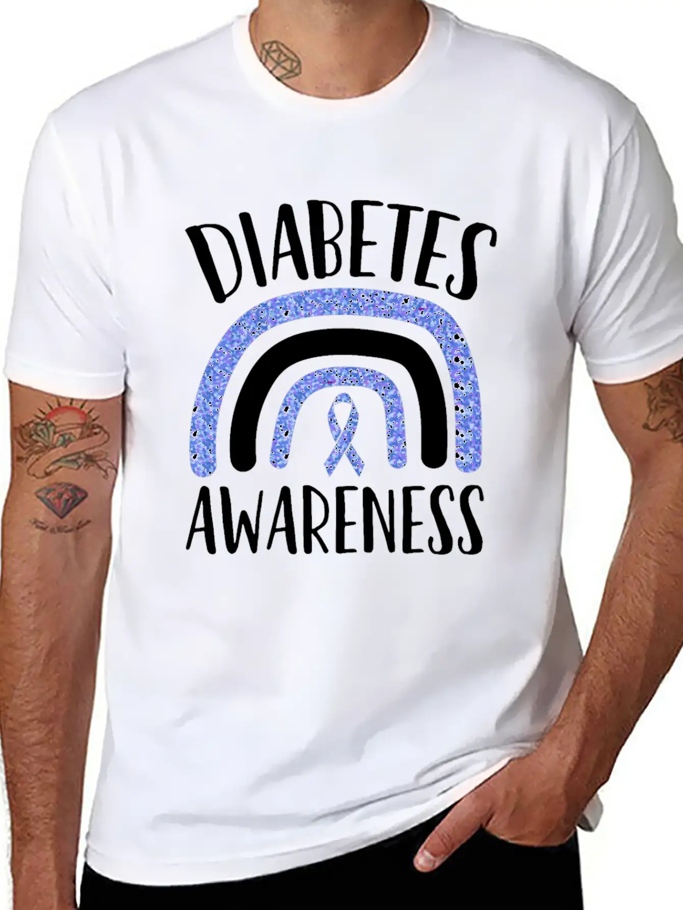 Diabetes Awareness Diabetes Insulin Awareness Mont Stylish Everyday T-Shirt – Unisex Basic Cotton Tee