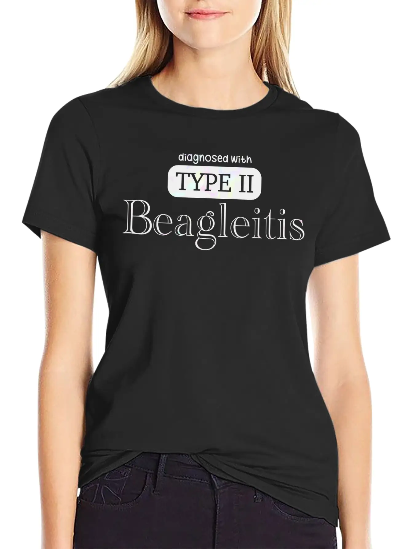 Diagnosed With Type 2 Beagleitis F1 Holographic Unisex Casual T-Shirt – Clean Design For Daily Comfort