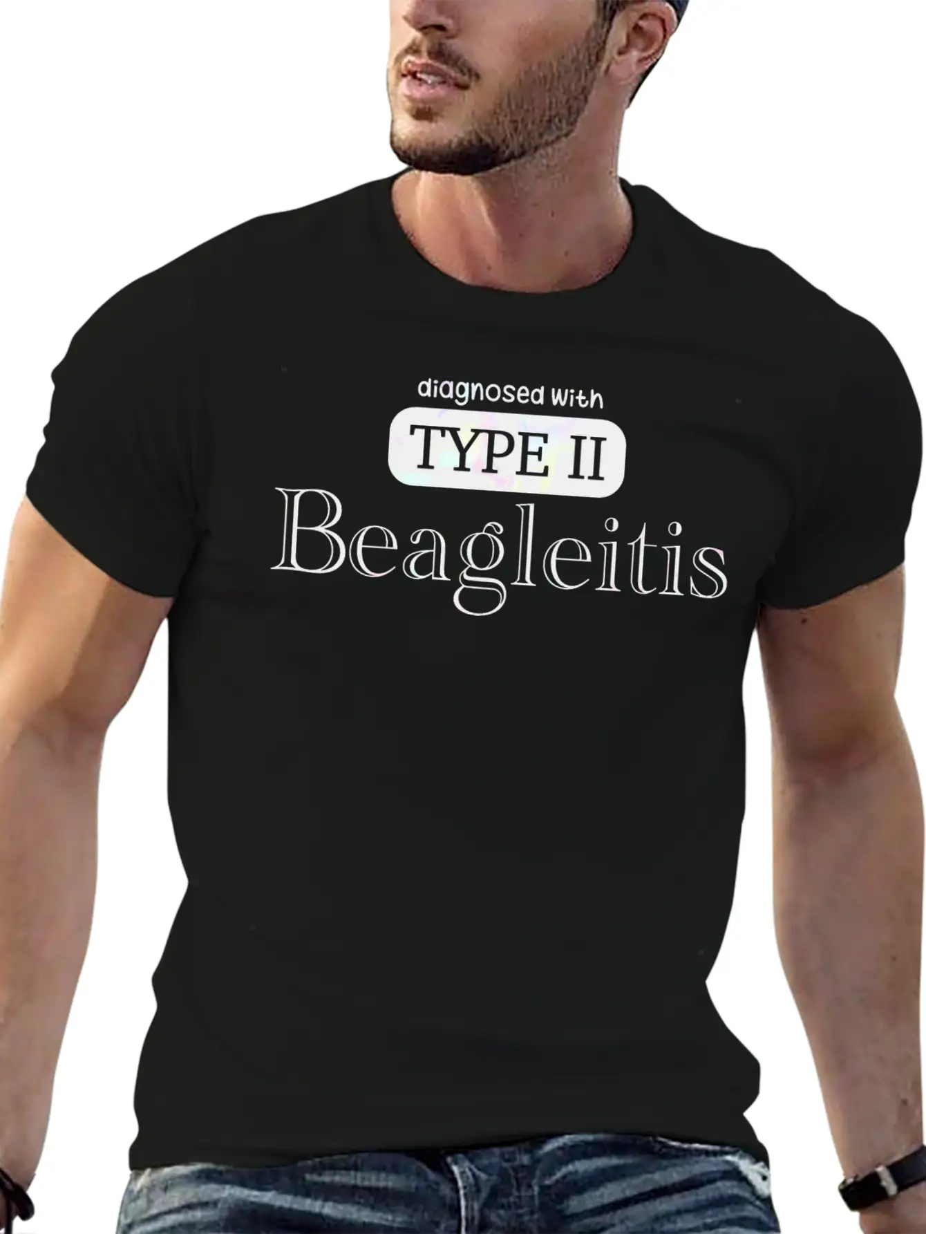 Diagnosed With Type 2 Beagleitis F1 Holographic Unisex Casual T-Shirt – Clean Design For Daily Comfort