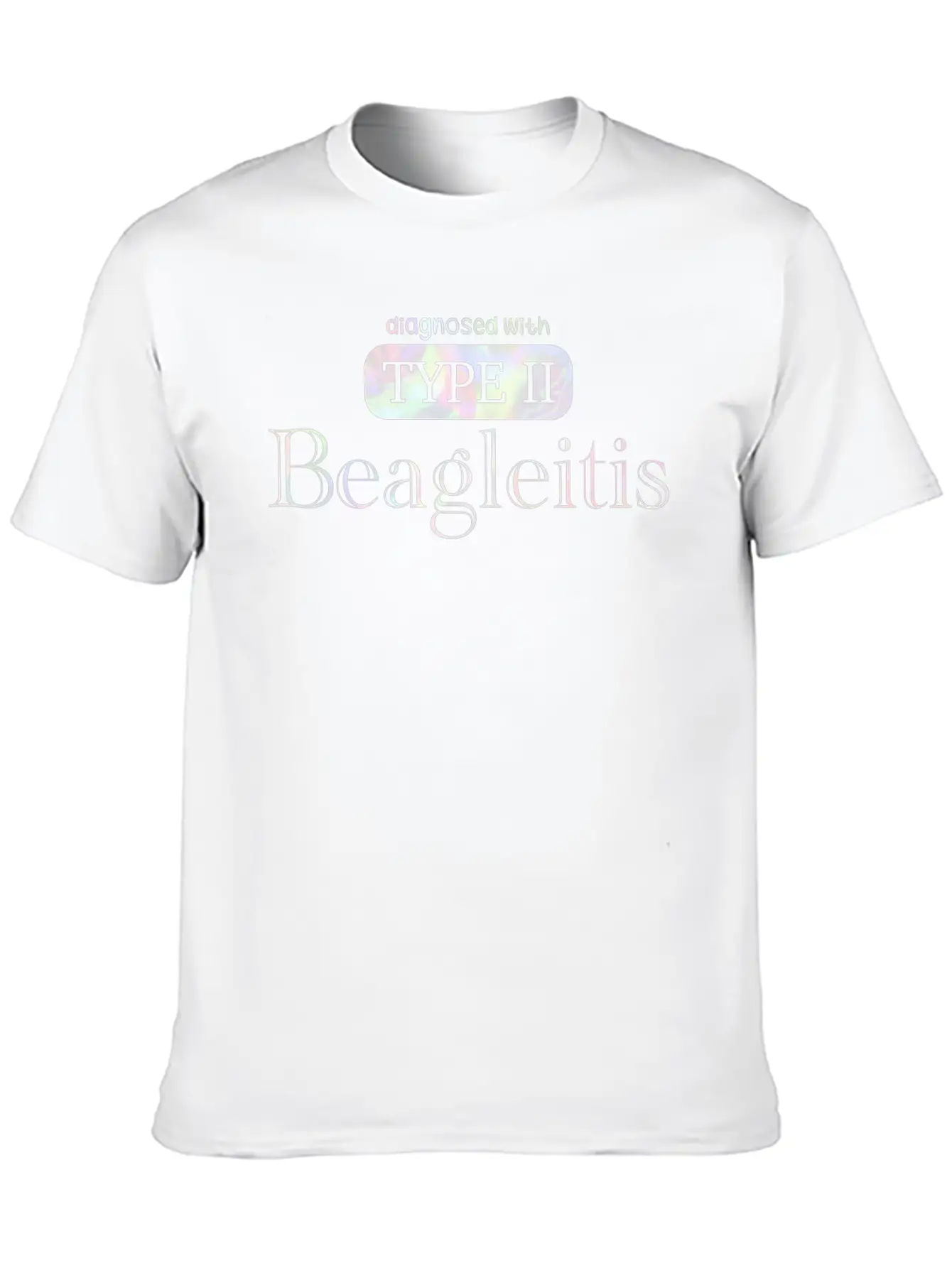 Diagnosed With Type 2 Beagleitis F1 Holographic Unisex Casual T-Shirt – Clean Design For Daily Comfort