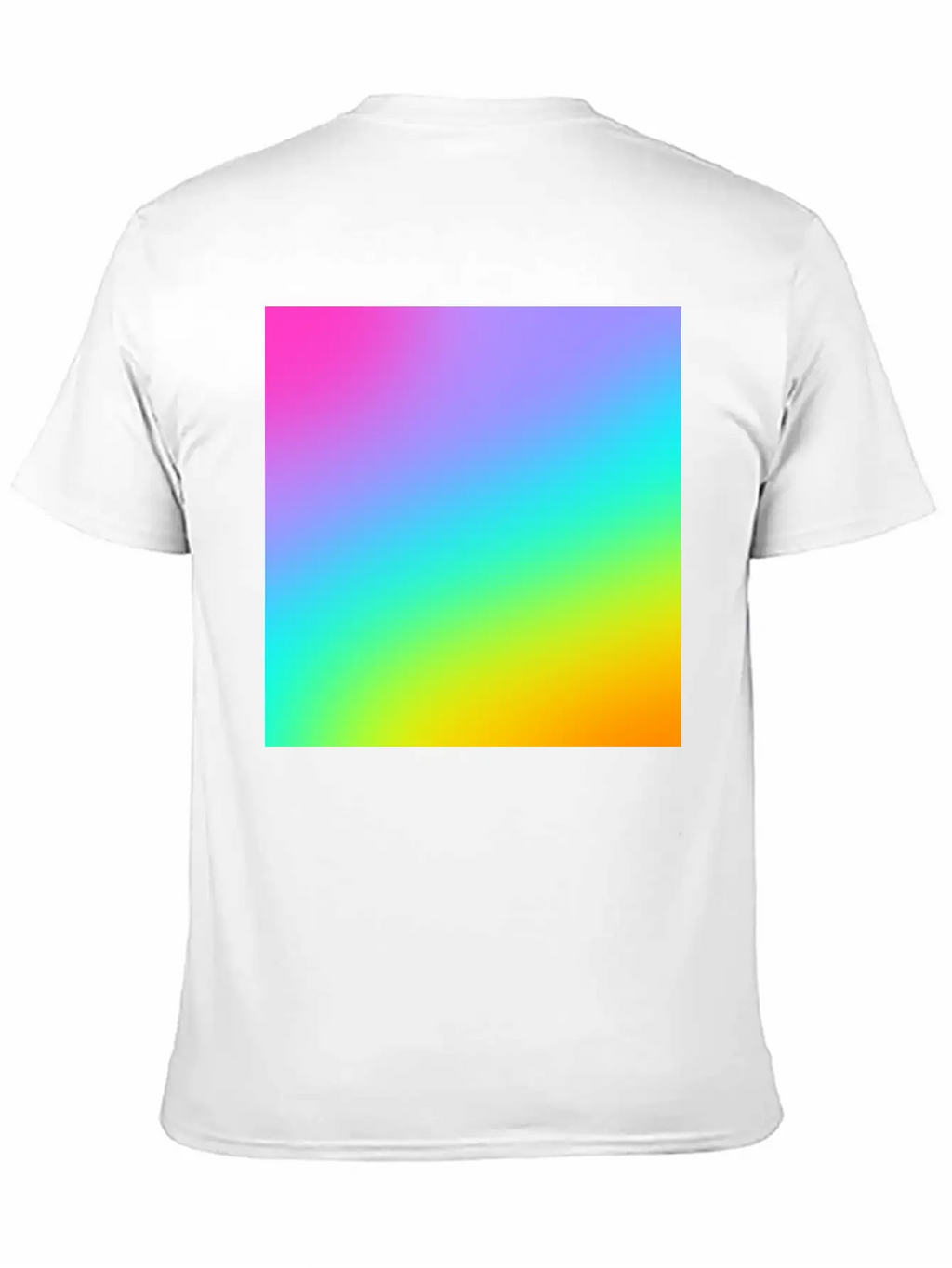 Diagonal Bright Rainbow Gradient Breathable Soft Cotton T-Shirt – Timeless Casual Look